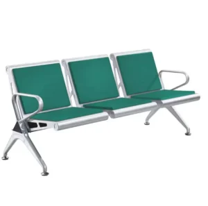 Three Person Stainless Steel Row Chair Reinforced Thickened Public Seat for Airport Wait Transit Infusion Waiting Chair