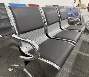 Three Seater Waiting Chairs for Retail Stores PVC Plastic Waiting Chairs Hospital