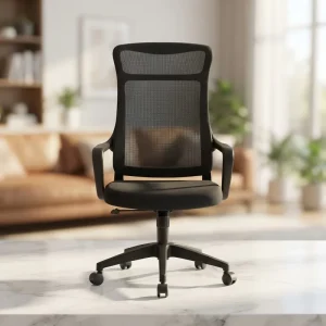 Tilt Swivel Computer Chair Home Office Adjustable Mesh Ergonomic Design Fabric Material