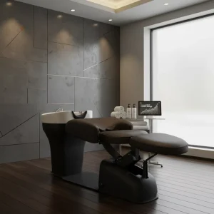 Top Rated Salon Shampoo Bed Spa Shampoo Chair Men’s Barber Chair with Hydraulic Pump Metal Base for Hair Salon Salon Furniture