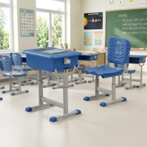 Top Sale Durable Height Adjustable School Desk Chair Set for Primary School Kids Classroom & Bedroom Study Furniture