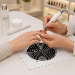 Top Sell Metal Material 80W Embedded Nail Table Manicure Vacuum Cleaner Dust Collector