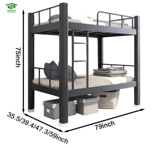 Top Selling Dorm Room Steel Double Decker Metal Bed Bunkbed Dormitory Bunk Beds for Teenagers School