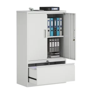 Traditional Filing Cabinet Steel Home Office Double Doors Adjustable Shelves Eco Friendly Durable Workshop Warehouse