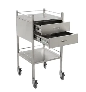 Traditional Hospital Operating Trolley 304 Stainless Steel 100kg Capacity