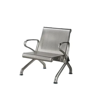 Traditional Metal Airport Waiting Chair with PU Leather Seat Stackable & Eco Friendly Durable Design for Mall & Hospital Use
