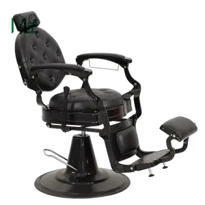 Traditional Metal Barber Salon Furniture Black Adjustable Hydraulic Pump Barber Chair for Barber Shop