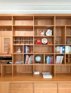 Traditional North American Cherry Wood Bookcase Eco Friendly Home Office Storage Rack Glass Panels Durable Space Saving Design