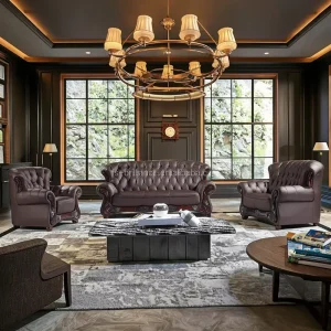 Traditional Sectional Executive Office Sofa Set for Home Office Living Room Apartment Hospital School