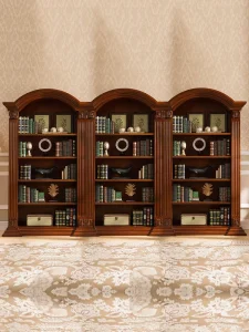 Traditional Solid Birch Wood Bookshelf Home Office & Bedroom Use Disassembly & Assembly Freestanding Design