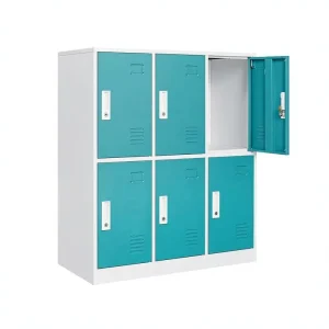 Traditional Steel Filing Cabinet with 6 Lockable Doors Durable Eco Friendly for Home Office Kitchen Gym & School