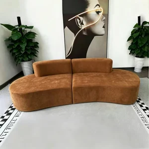 Traditional Style Arc Shaped Fabric Upholstery Foldable Compressible Sofa Bed for Living Rooms Hotels Bedrooms Malls
