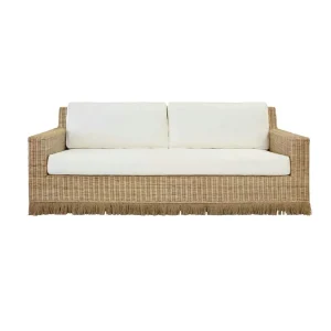 Traditional Style Hotel Lobby Furniture Indoor Eco friendly Woven Natural Cane Rattan Wicker Couch Sofa Sets for Living Room