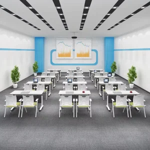 Training Desk Chair Set Folding Mobile Modular Classroom Desks School Furniture Modern Minimalist Artificial Board