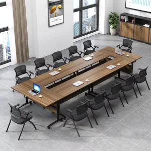 Training Room Conference Table Meeting 12 People Movable Folding Table with Wheels