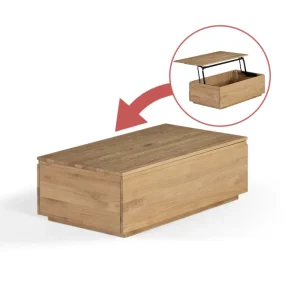Transformer Coffee Table Panel Storage Modern Wood Coffee Table with Hidden Storage