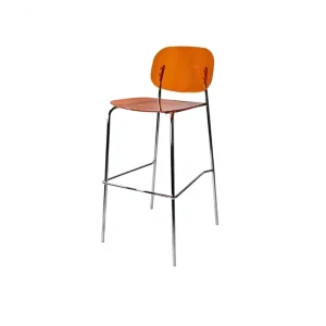 Transparent Acrylic Modern Nordic Design High Bar Stool with Metal Frame for Home and Commercial Use BC24
