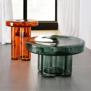 Transparent Glass Durable Modern European Design Easy Clean Decorative Coffee Table Customized Color Home Furniture Living Room