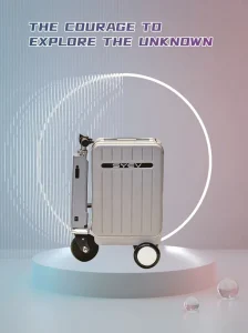 Travel Ready Smart Suitcase 5.56kg Lightweight Aluminum ABS Hard Shell Luggage with Fixed Casters and Pull Rod