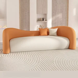 Trending Luxury Apartment Sofa Cat Scratch Resistant Fabric Upholstered L Shape Sofa Set Modern Nordic Design Solid Wood Frame