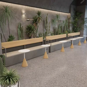 Trendy PU Milk Tea Coffee Shop Tables Chairs Commercial Mall Street Leisure Booths Wall Mounted Sofas Backrests Long Benches