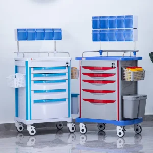 Trolley ABS Plastic Medical Hospital Trolley with Multi layer Drawer