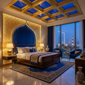 Turnkey 5 Star Hotel Bedroom Package Bespoke FF&E Design Hospitality Grade Joinery for Saudi Arabia Projects