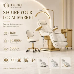 Turri Electric PMU Waxing Bed Medical Aesthetic Bed Aesthetic Spa Beauty Treatment Table Clinical Beauty Lounge Bed