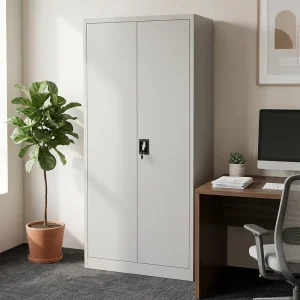 Two Door Lockable Steel File Cabinet Metal Office Storage Cupboard for Office Document Storage Organization