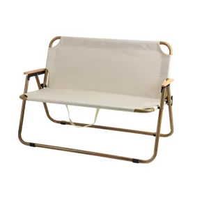 Two Person Steel Folding Camping Chair Bench Modern Square Oxford Fabric Outdoor Furniture Garden