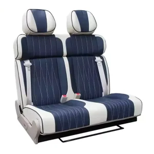 Two Seater Fold Down Van Rear Bench Seat Double Passenger Seat With Independent Safety Belt for Camper Van RV MPV Interior Refit