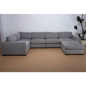 U-Shaped Modular Sectional Sofa Luxury Solid Wood Multi-functional Modern Villa Living Room Furniture Home Decor Apartment Hotel