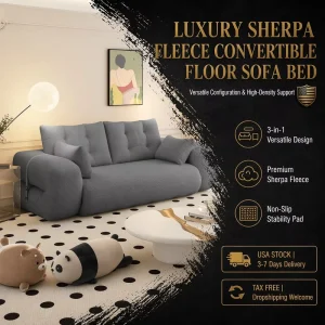 USA Warehouse Human Dog Bed Lazy Sofa Couch 78.7 Multi Functional Foldable Sofa Bed 3 in 1 Domestic US Shipping MOQ 1 Set