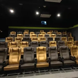 USIT Modern Commercial Furniture Theater Armchair Chair Seat Folding Fabric 3D Cinema Seating Chair With Cup Holder