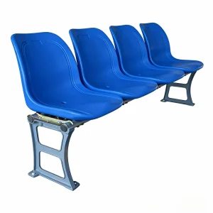 UV Resistant Blow Molded Heavy Duty Weather Resistant Stadium Bench High Back Bleacher Floor Mount Streamlined Sports Venues