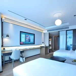 Ultimate Comfort Hotel Bedroom Environment Friendly Material Room Complete Suite Wooden Full Hotel Room Furniture Set