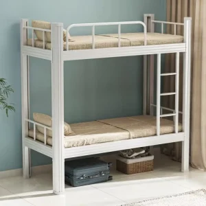 Ultra Durable Modern Metal Bunk Bed with Student Stairs for Dormitory School Hotel Use Stable Structure
