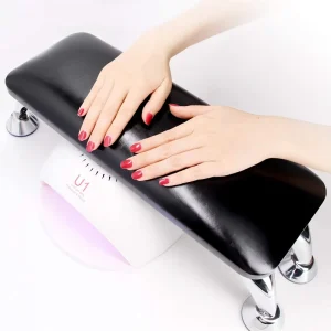 Ultra-Fiber Leather Nail Art Hand Pillow Luxury Manicure Table with Detachable and Washable Features