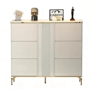 Ultra thin Durable Modern Luxury Narrow Entryway Shoe Cabinet Home 17cm Space Saving Wood Living Room Hallway Storage