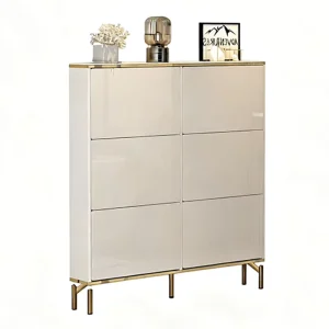 Ultra-thin Modern Foldable Eco-Friendly Apartment Narrow Entryway Shoe Cabinet Home 17cm Space-Saving Wood Hallway Storage