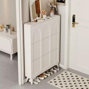 Ultra thin Shoe Cabinet Doorway Household Large Capacity Home Tipping Bucket Type Entrance Cabinet Body Simple Storage