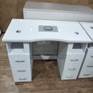 Unique Design European Nail Equipment Wood Manicure Station Folding Nail Tech Table Minimalist