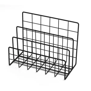 Unique Design Magazine Storage Rack Black Metal Magazine Display Rack Used in Office Store Shop Library