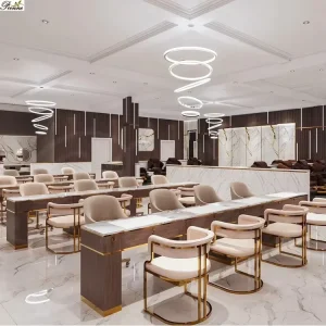 Unique Design Nail Salon Furniture Portable Custom Made Manicure Table Nail bar Station in USA