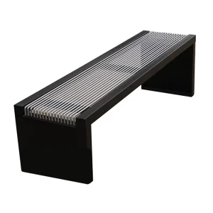 Unique Outdoor 4 Seater Steel Backless Bench Seat Outside Park Modern Metal Seating Bench Public Garden Patio Benches