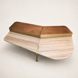 Unique Shaped Italian Minimalist Marble Coffee Table for Living Room and Bedroom Modern Design Convertible Durable