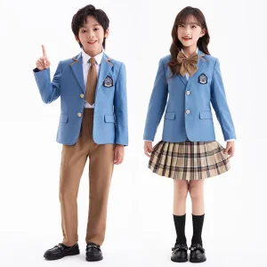 Unisex Children’s British Academy Style Suit Set for Kindergarten and Primary School Uniforms