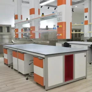 University Chemical Laboratory Furniture Epoxy Resin Top Modern Steel Lab Table for School and Pharmaceutical Factory Use
