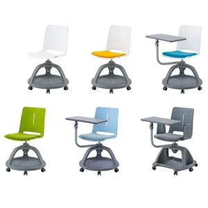 University Student Chair Smart Classroom Study Training Chair With Writing Pad Swivel Chair