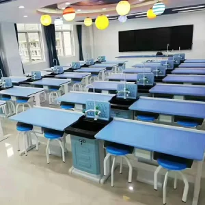 University Student School Science Stem Laboratory Equipment Classroom Lab Biological Tables and Chair